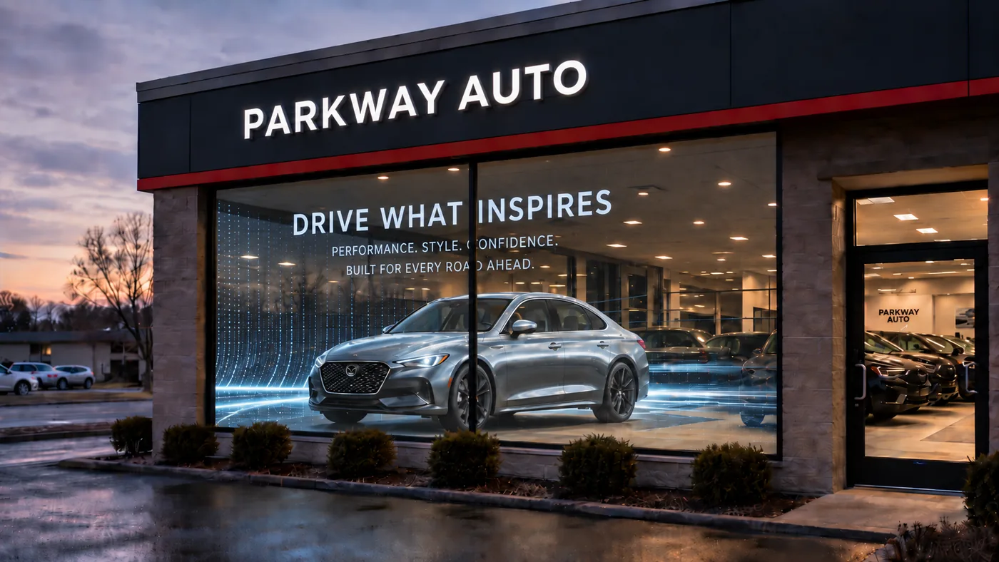 Automotive storefront concept visualization